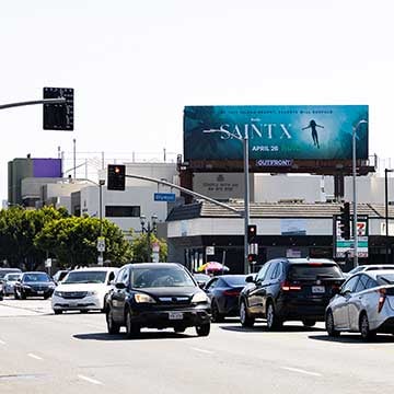 hulu saint x billboard out of home advertising in los angeles
