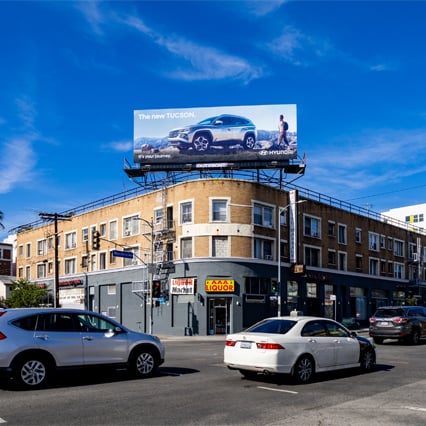 bulletin out of home advertising in los angeles for hyundai