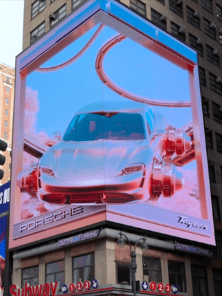 out of home digital billboard advertising porche