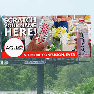 out of home billboard advertising agua water