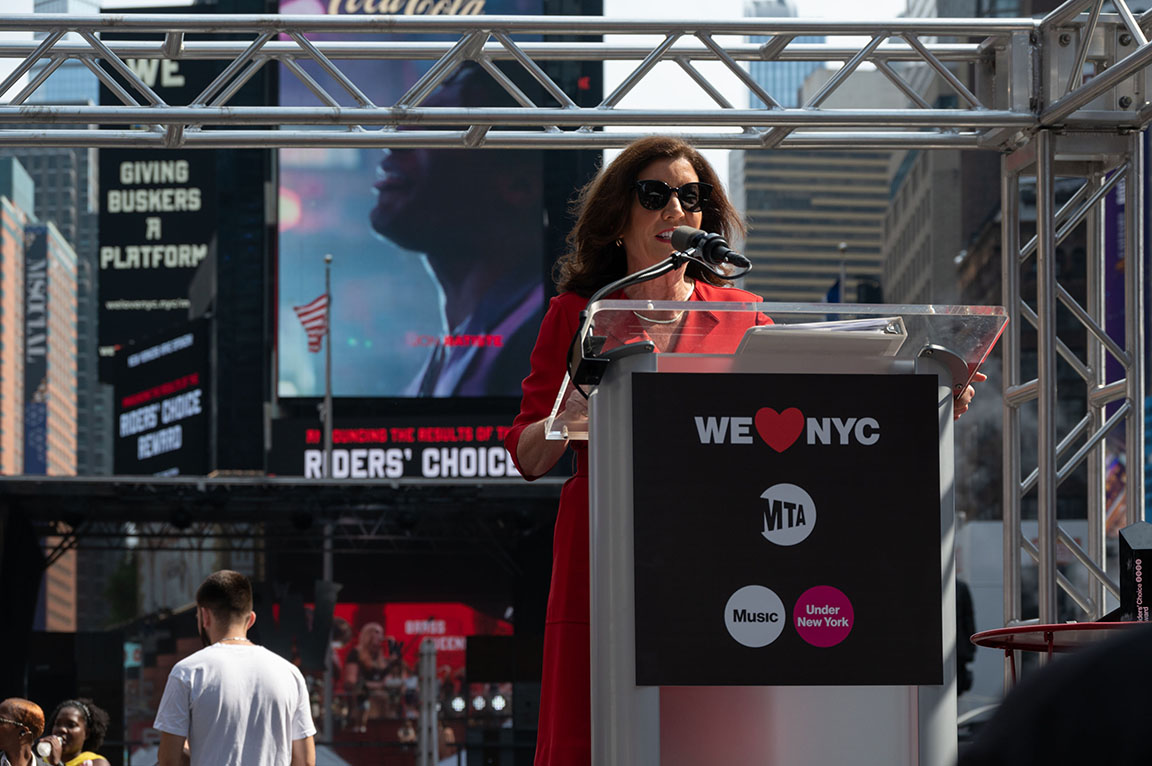 Kathy Hochul at Music Under New York Riders Choice Awards