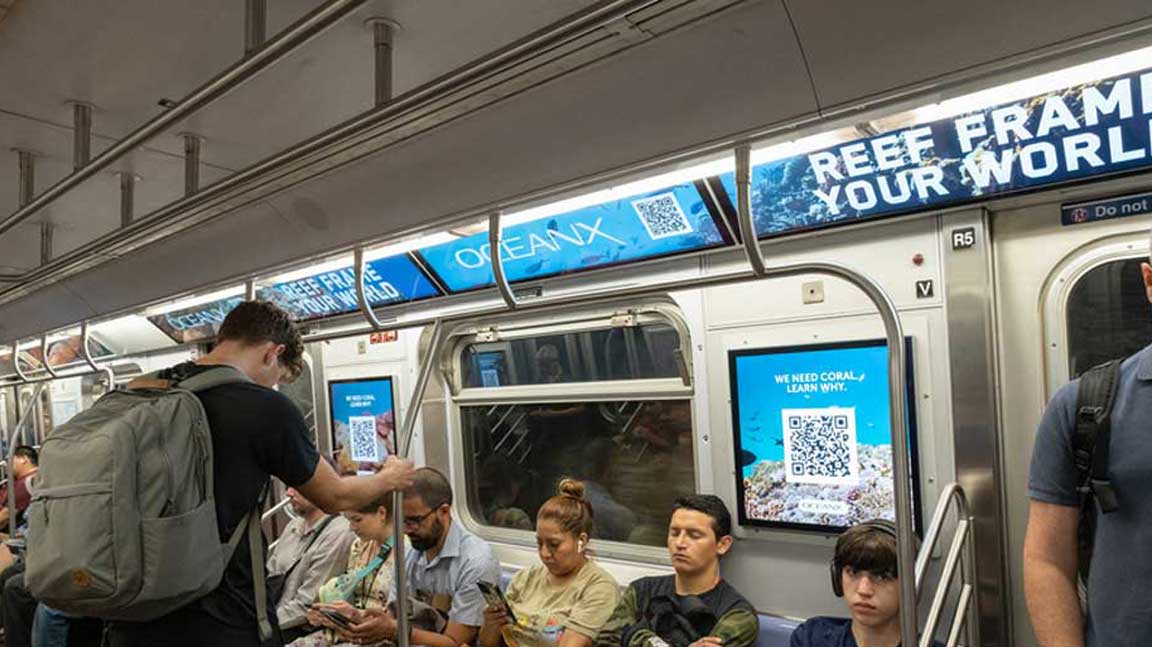 out of home subway transit advertising new york city oceanx liveboards