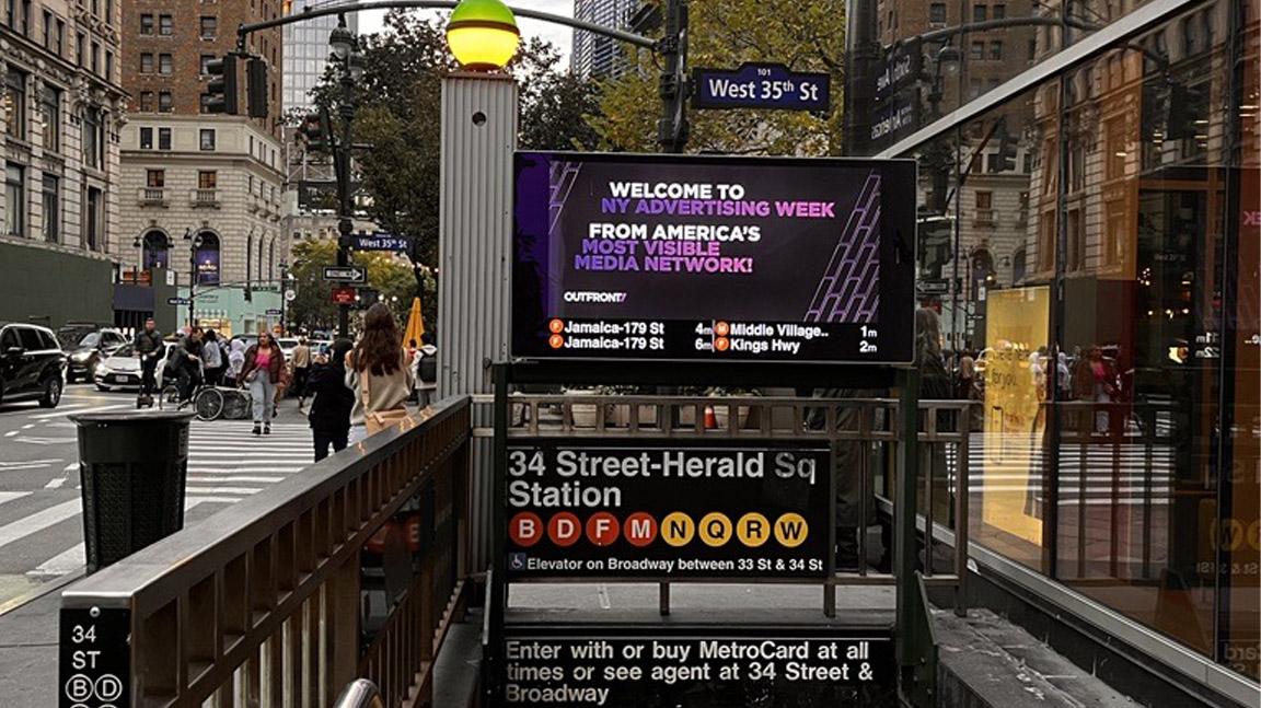out of home digital subway transit advertising outfront media