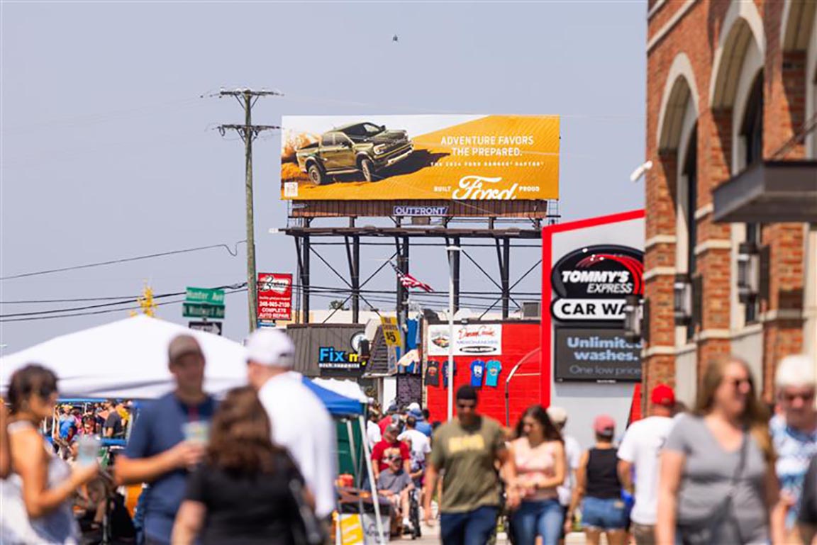 Ford billboard in Detroit