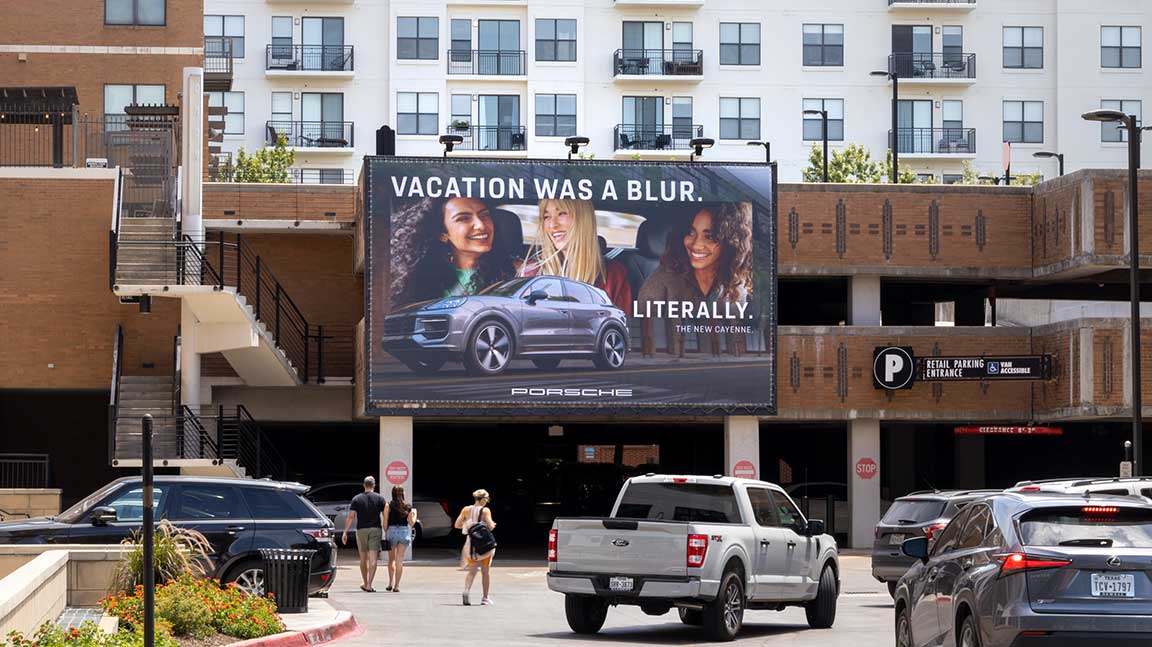 Porsche billboard in Dallas