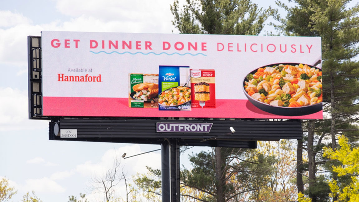 billboard out of home advertising hannaford for cpg