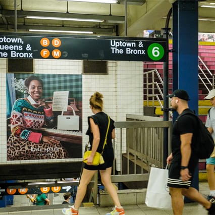 mta subway out of home advertising in new york city for kate spade