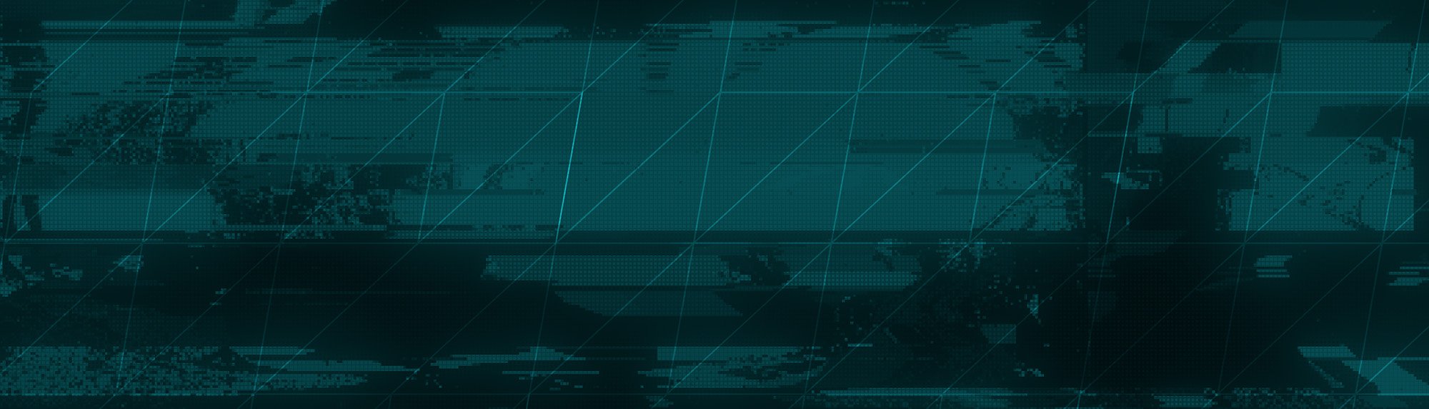 Blue, green, and black pattern. Digital disruption