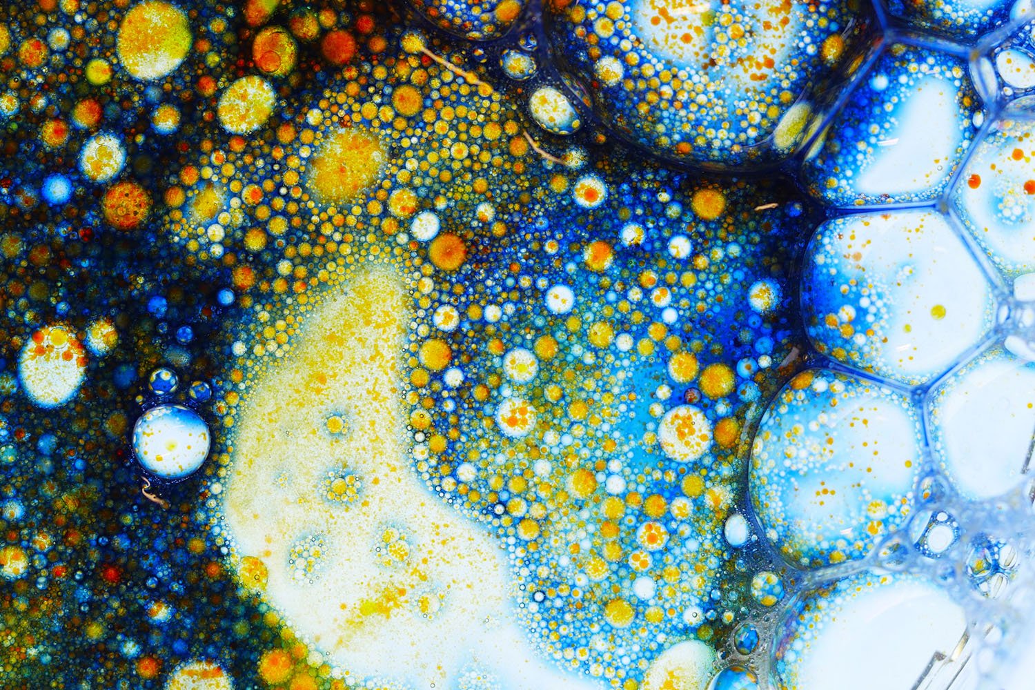 Image of colorful chemical particles, showcasing vibrant hues and intricate structures, representing the innovation and diversity in the chemical industry.