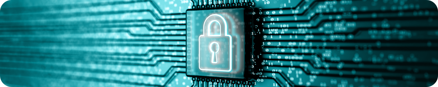 Digital security lock icon