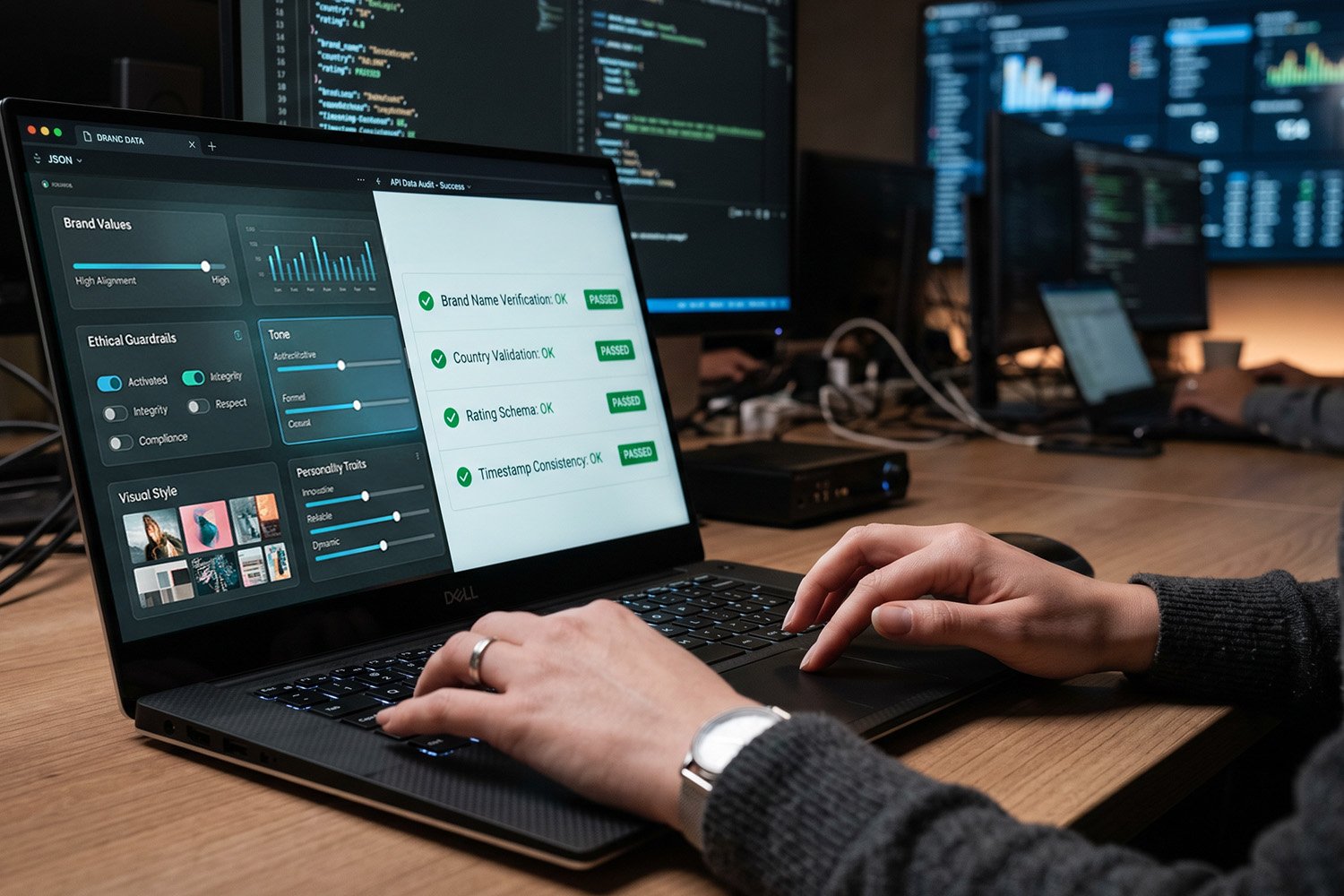 A person working on a laptop