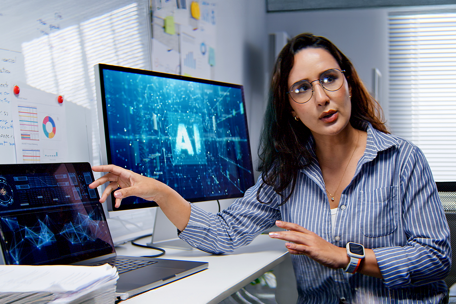 A woman using AI