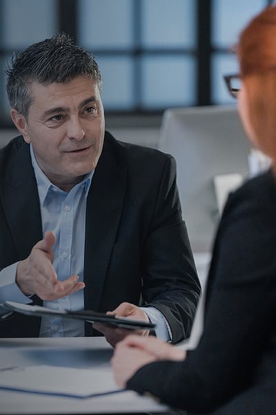 A group of professionals in a meeting
