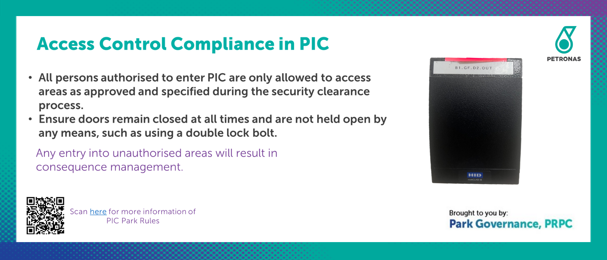 access control compliance test poster