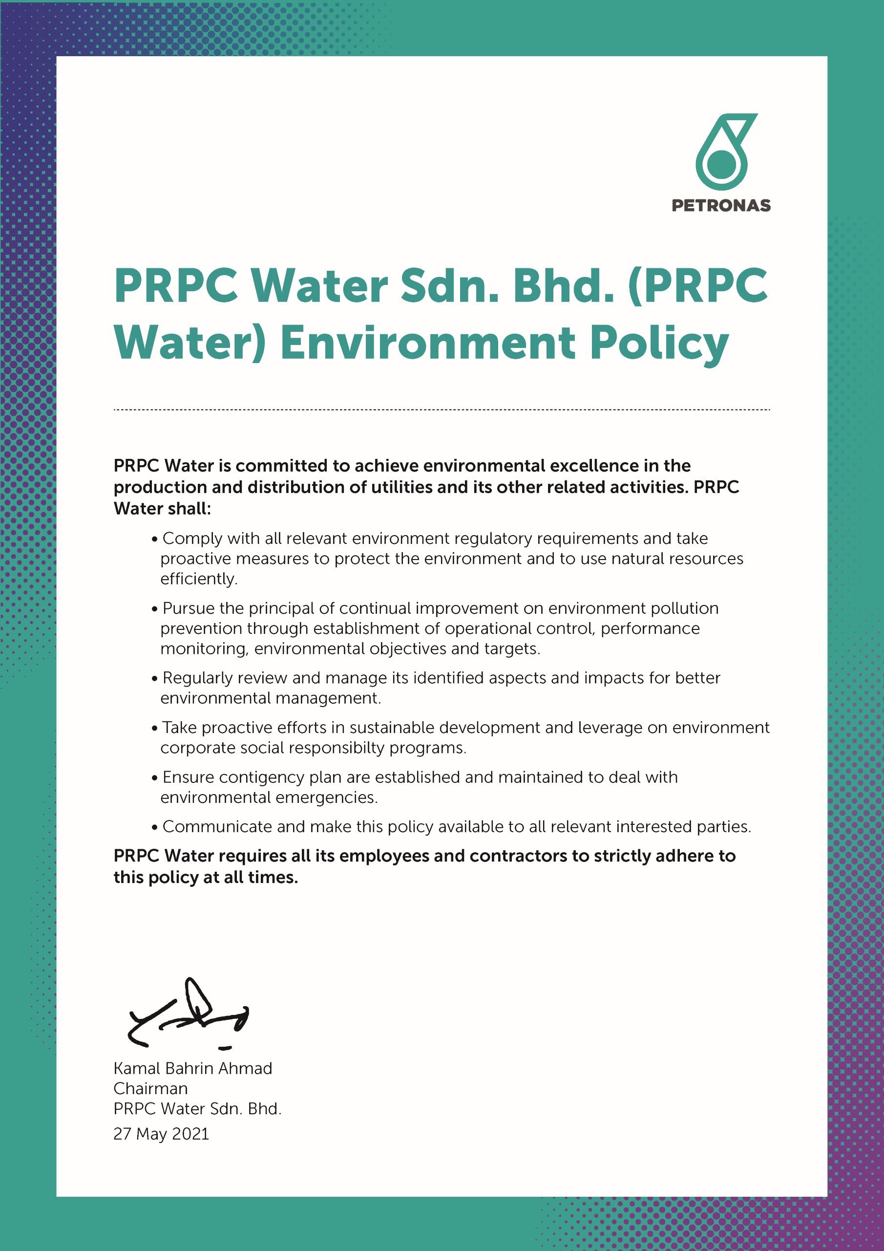 PRPC Water Environment Policy