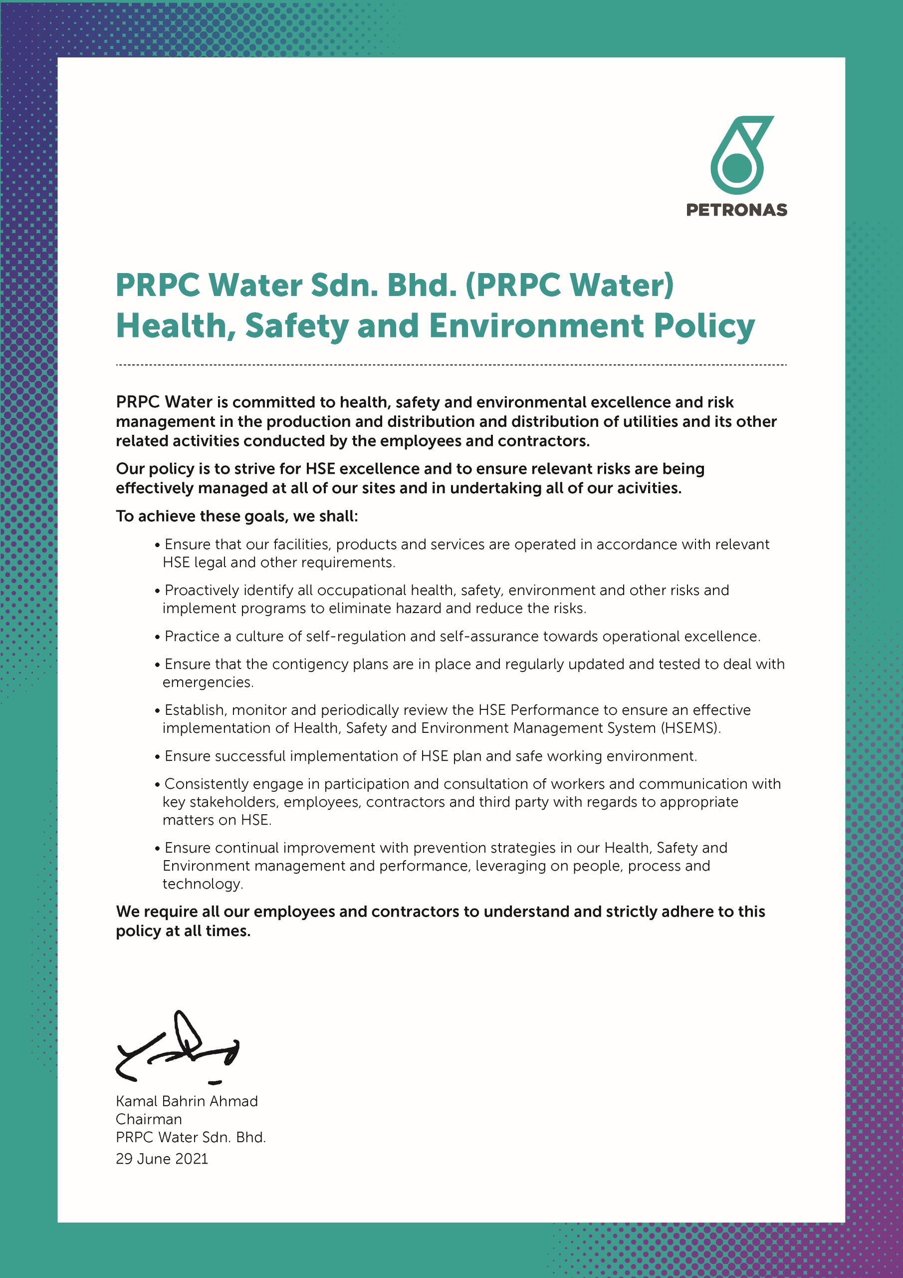 PRPC Water Substance Misuse Policy