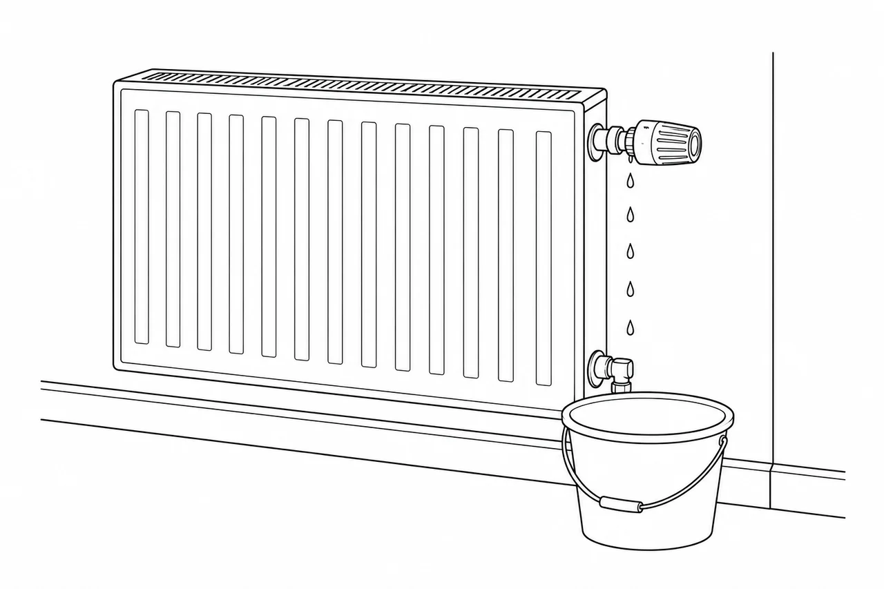 Radiator der drypper