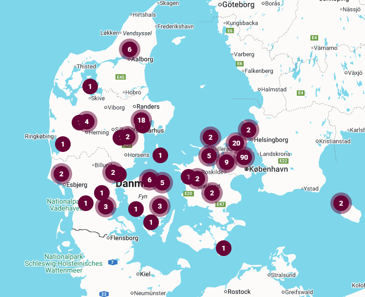kort over ejendomme
