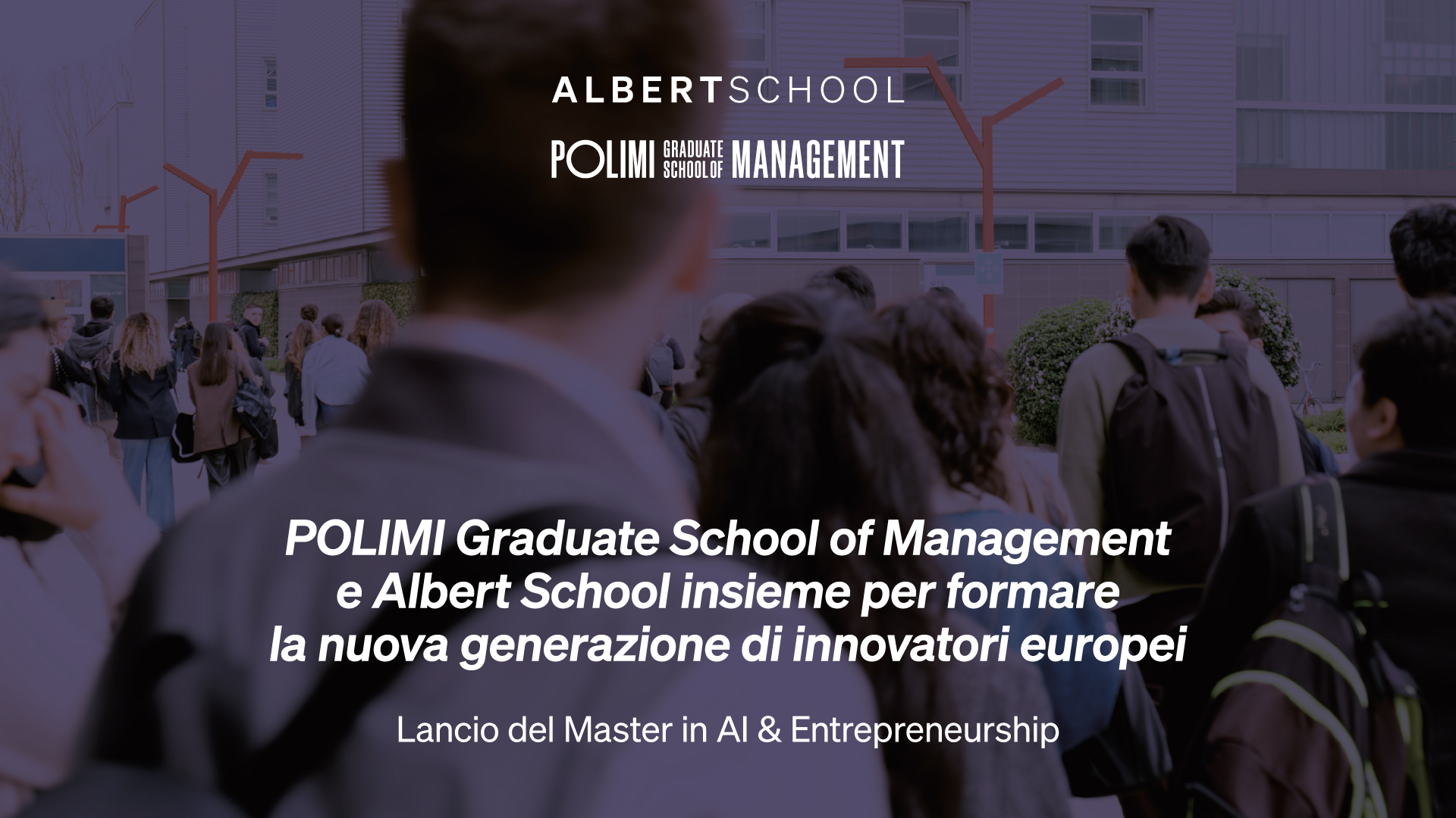 Lancio del Master in Intelligenza Artificiale e Imprenditorialità: POLIMI Graduate School of Management e Albert School insieme per formare La Nuova Generazione di Innovatori Europei