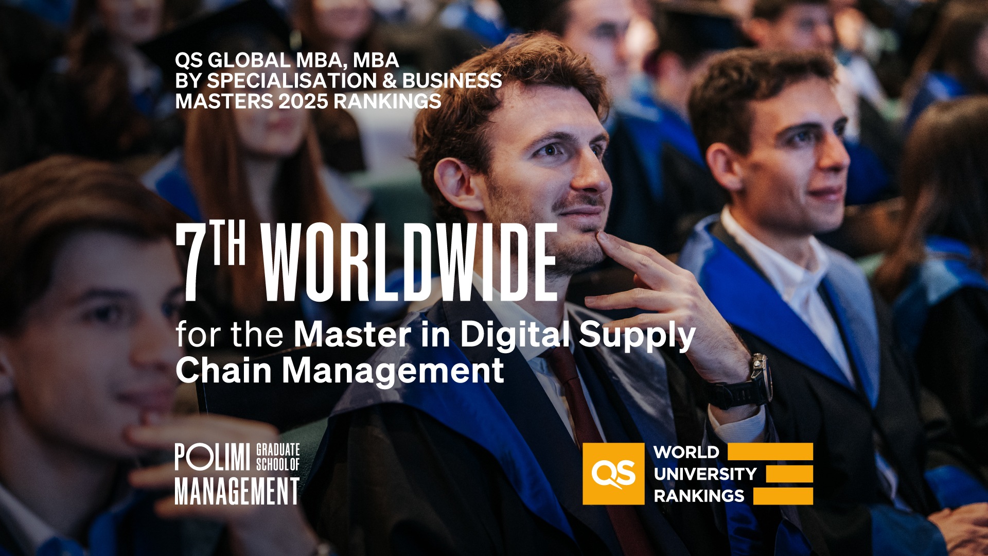 Quacquarelli Symonds: il Master in Digital Supply Chain Management di Polimi Graduate School of Management è 7° al mondo, grazie all’ottimo livello di Employability - POLIMI GSoM