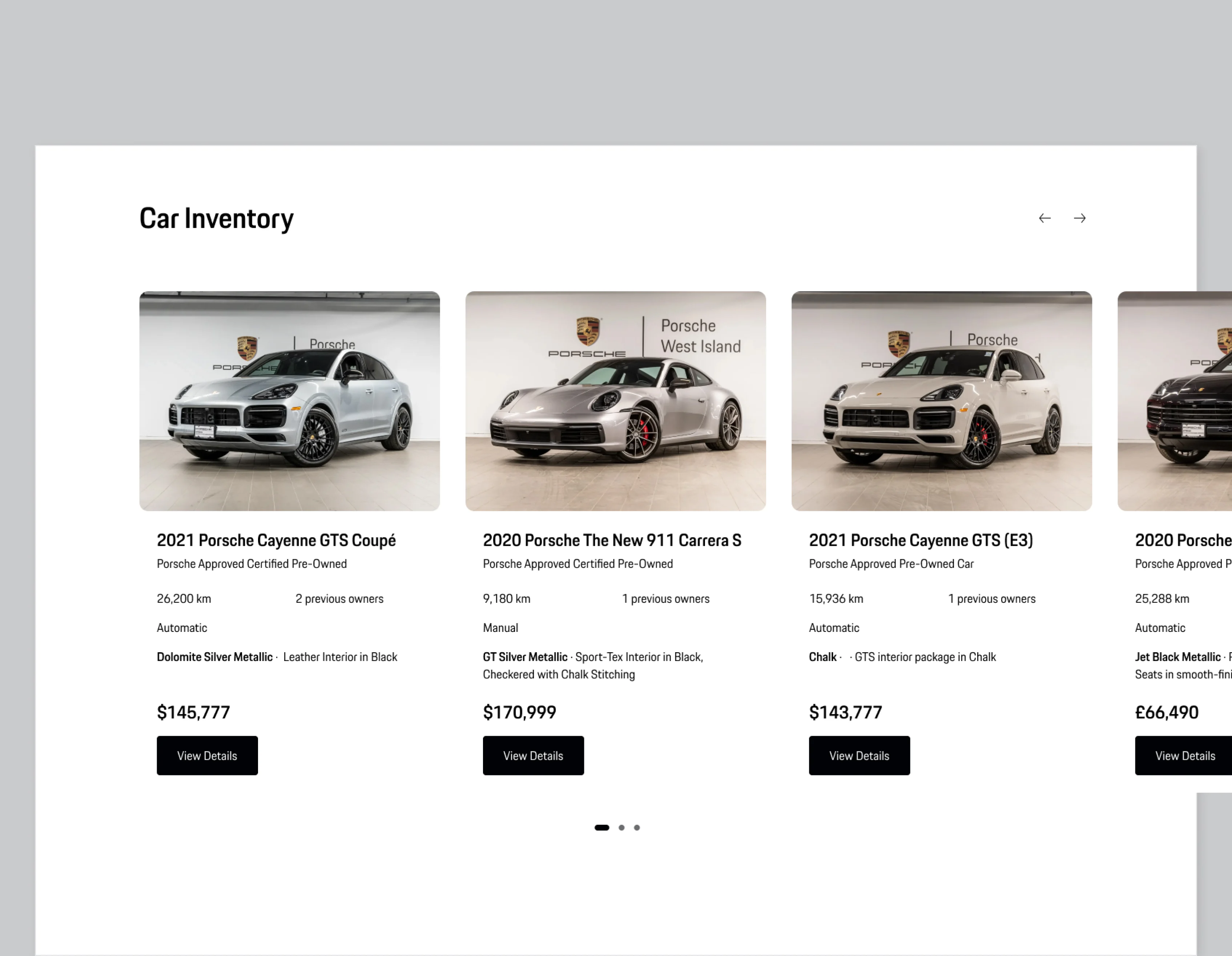 car inventory module
