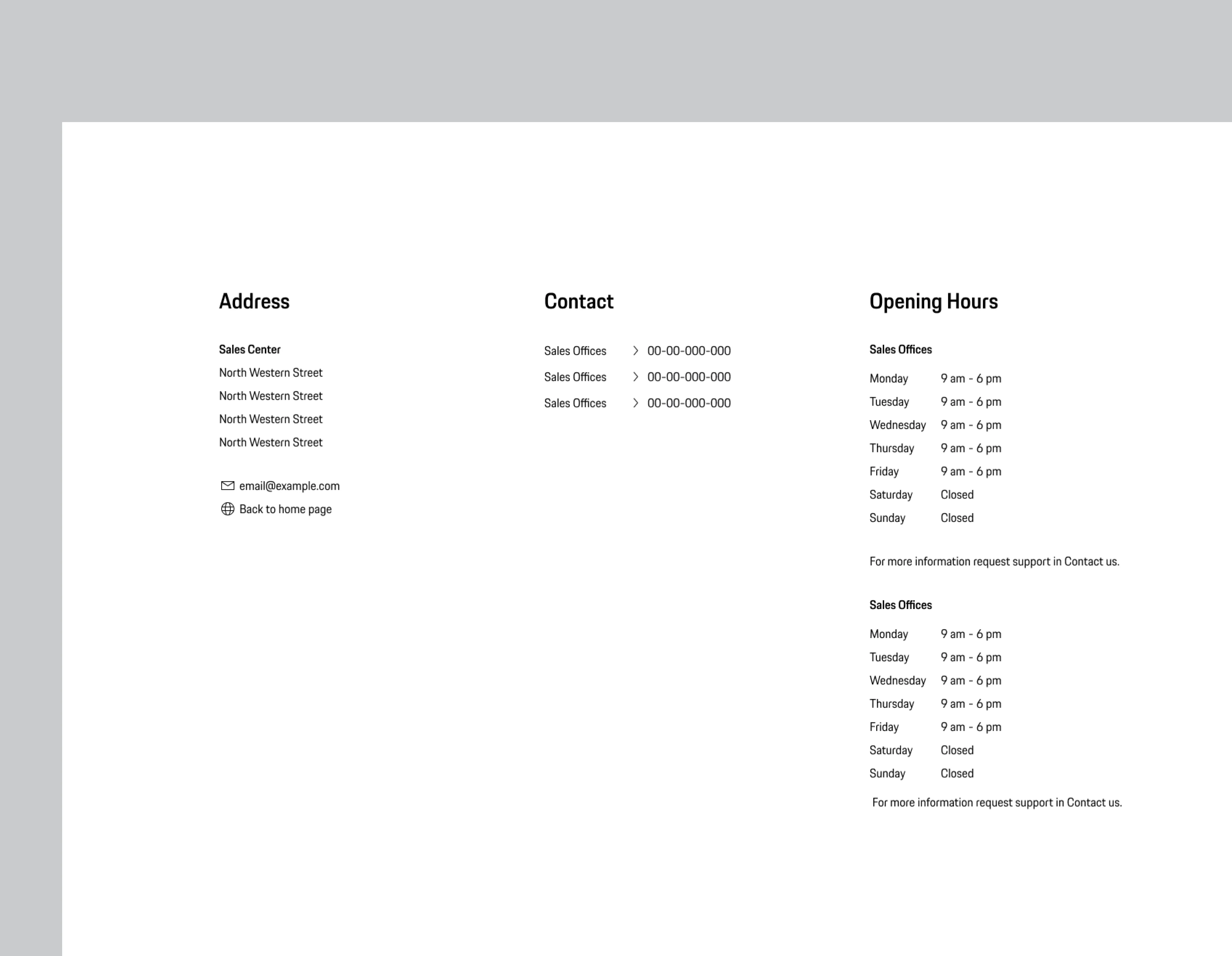 contact details module
