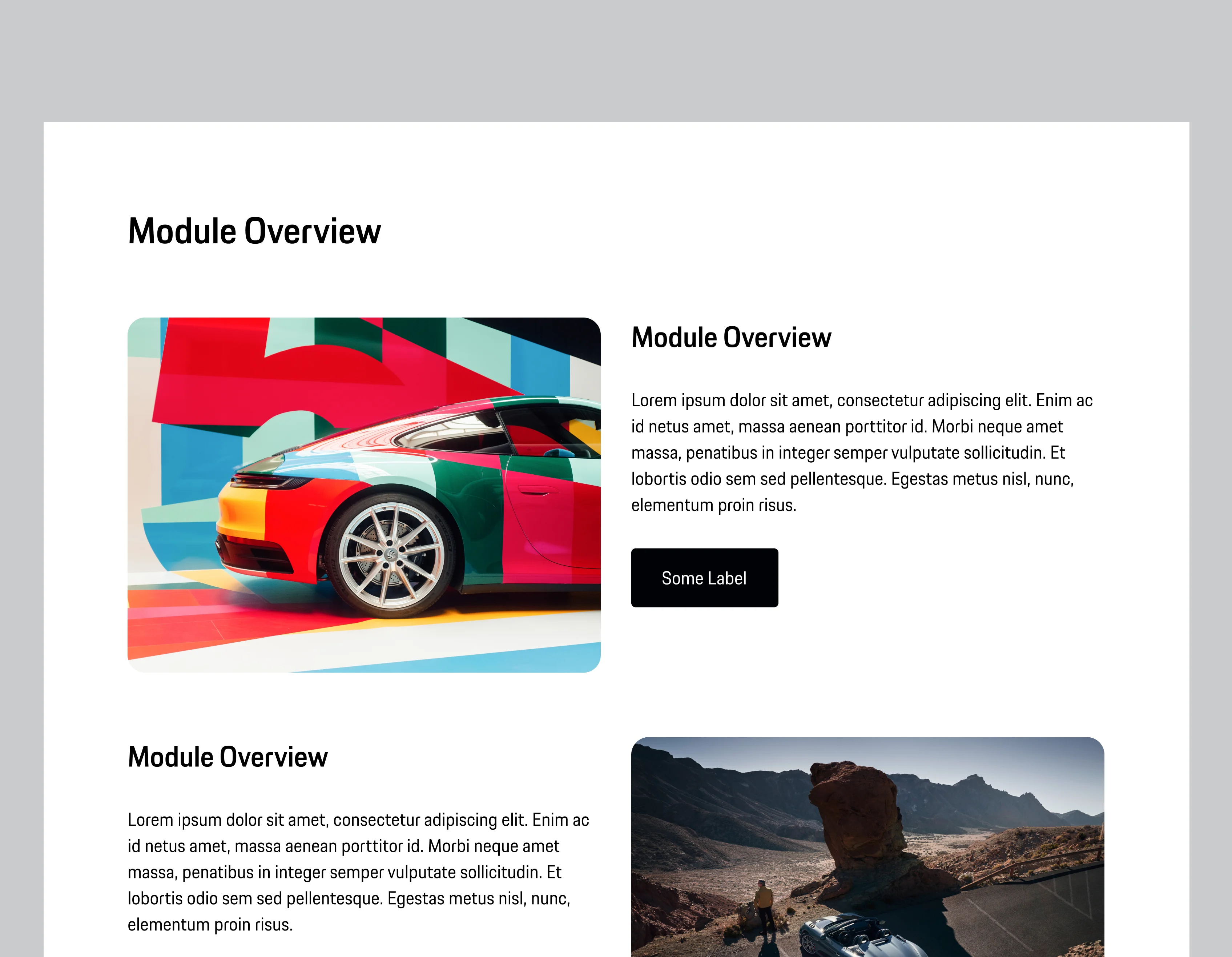 text media content module