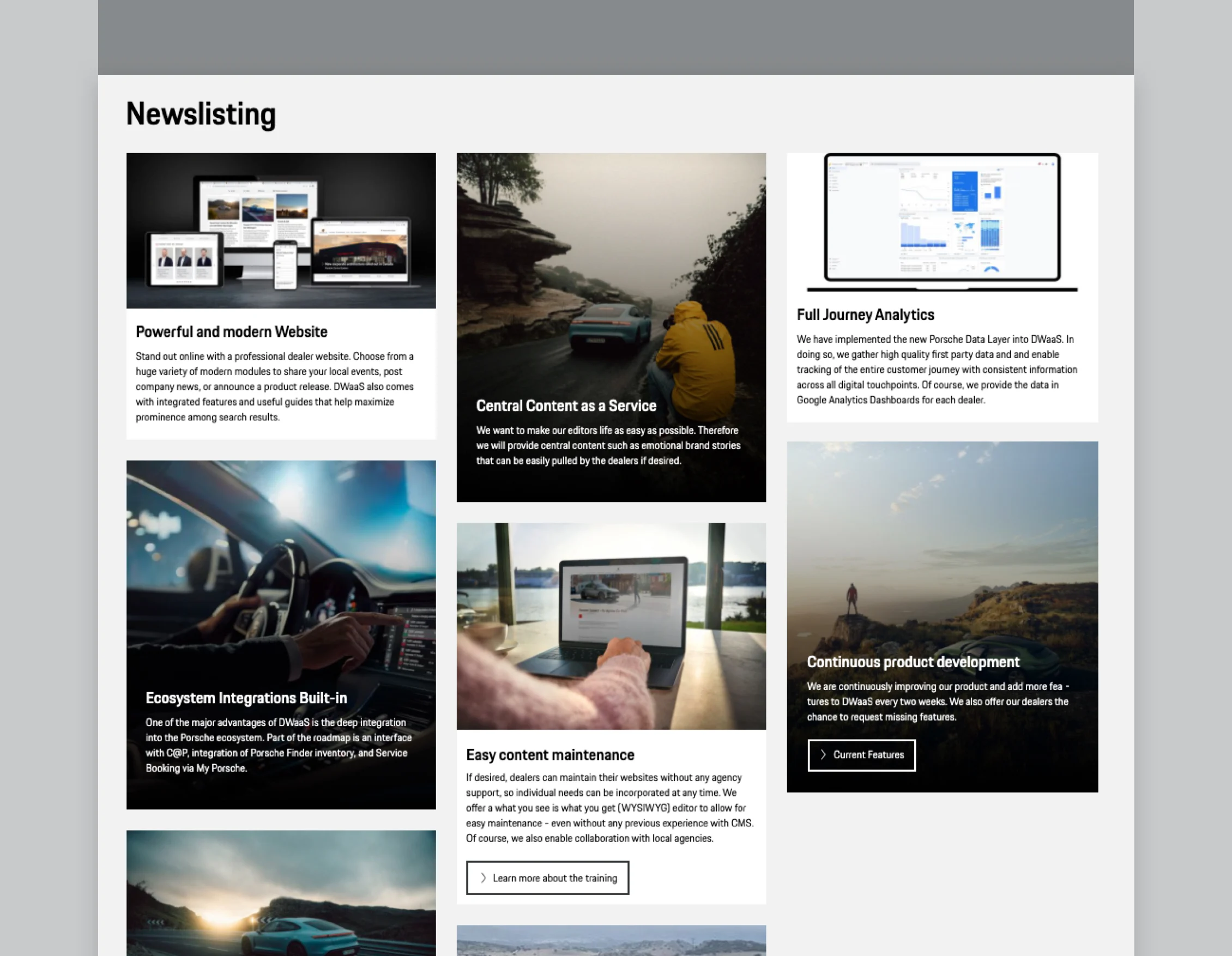 news listing module