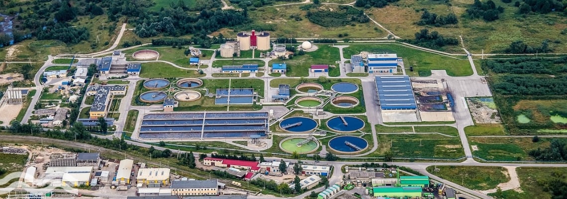 Circular sludge treatmentplantwastewater
