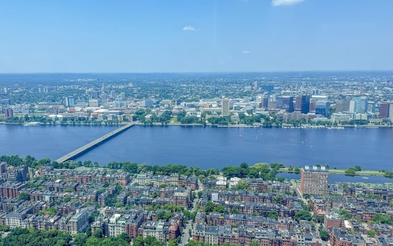 Aerial view of Massachusetts