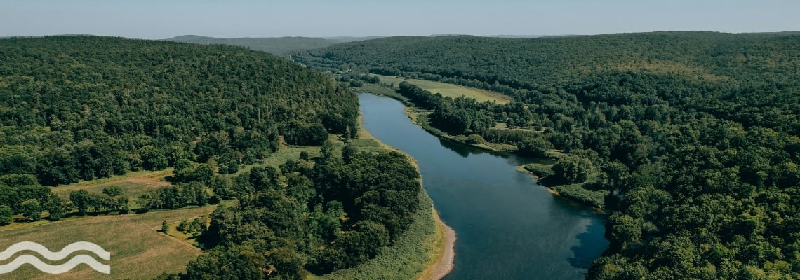 The Delaware River which passes to the south of Stanton
