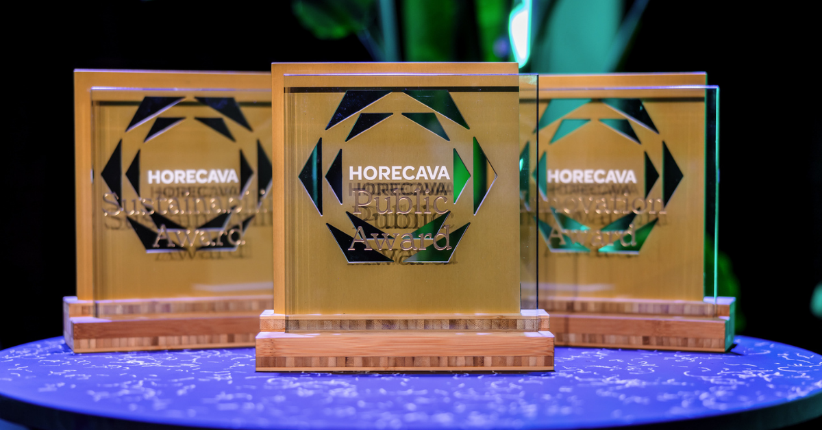 De drie Horecava Awards naast elkaar in de spotlight.