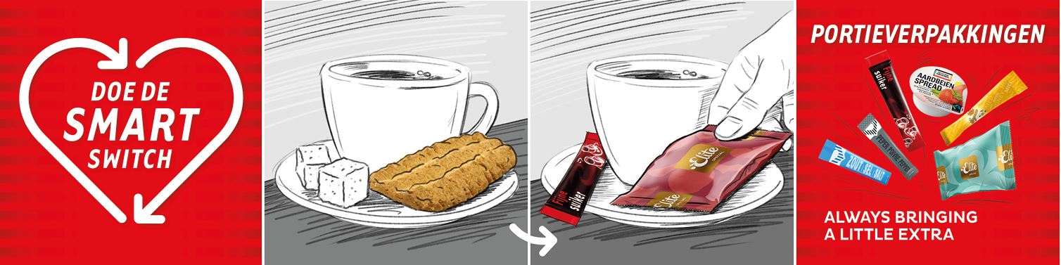 Suiker, zoetstof en snacks verpakt