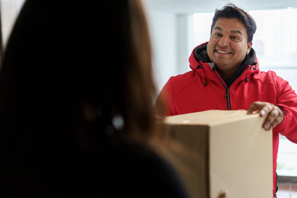 gastvrijheidscoach vrolijke bezorger