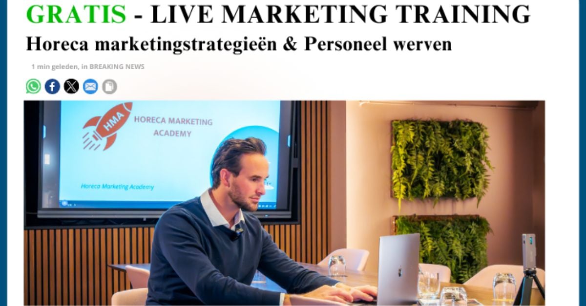 LIVE TRAINING: Zo werf jij op tijd personeel en trek je volle terrassen