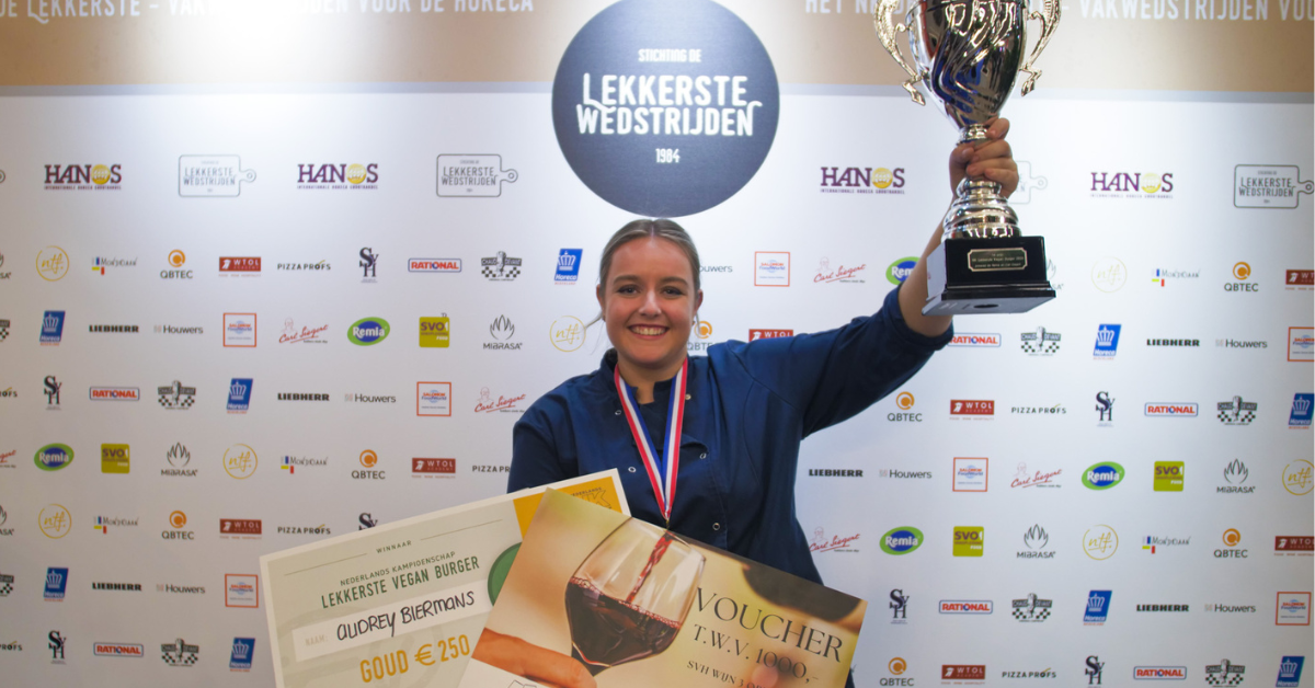 Audrey Biermans winnaar NK Lekkerste Vegan Burger 2024
