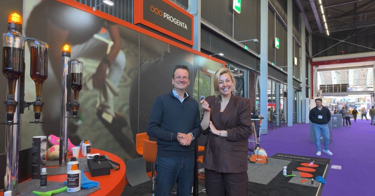 Jan-Willem van Hijum en Tim van Tiel van Progenta Projectservices op Interclean Amsterdam