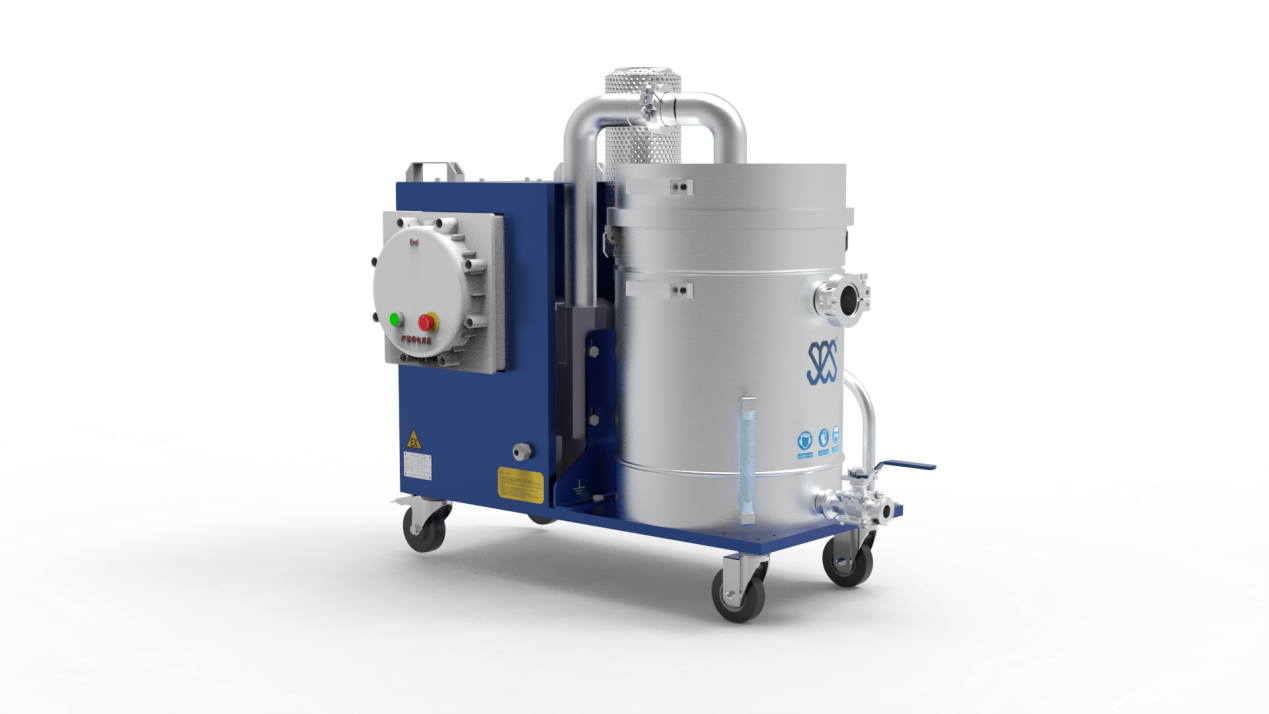 Three-phase industrial vacuum cleaner