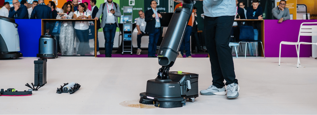 Cleaning with robotics Pudu