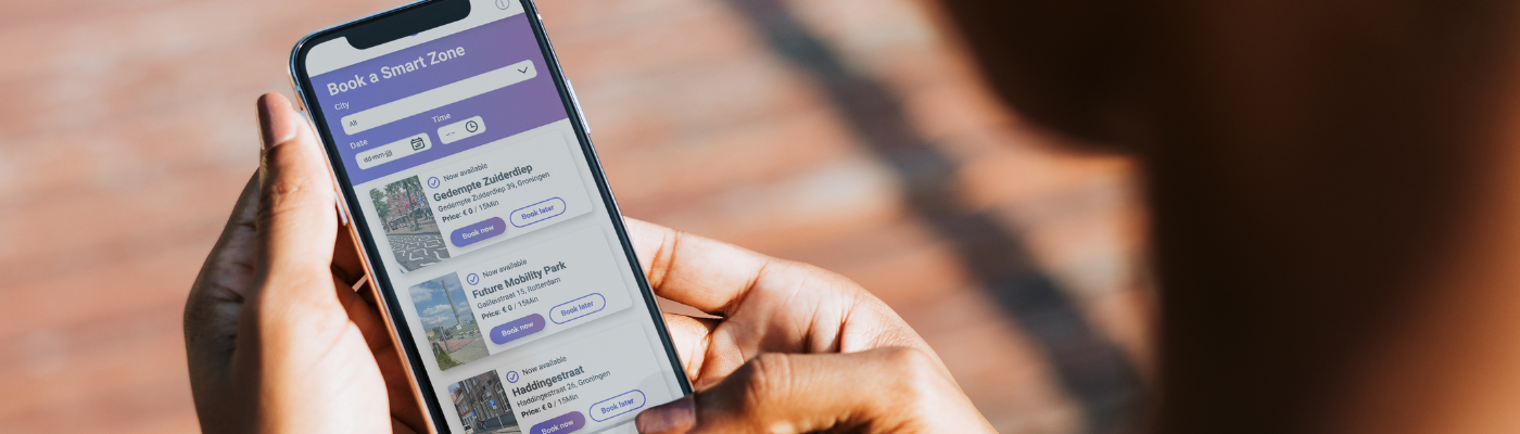 Parking solutions through mobile app