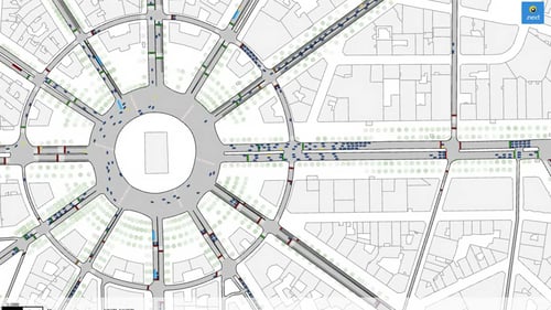 AIMSUN-Paris-ChampsElyseesmap