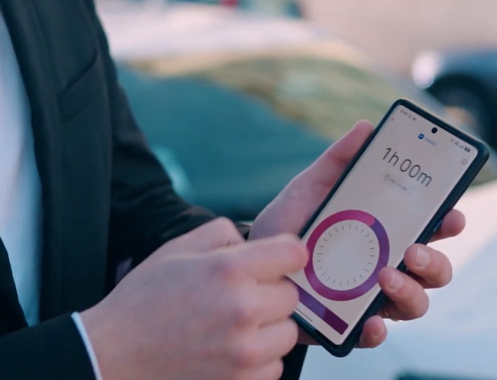 Time on phone - parking