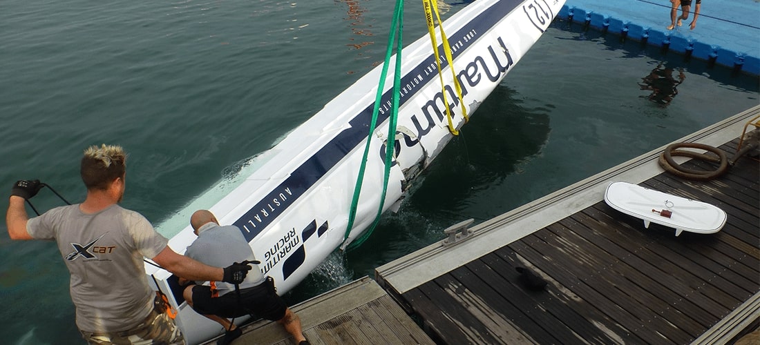 Safety first ... powerboat racing