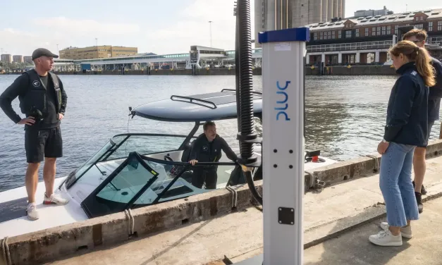 In picture: a Plug fast charger using Northvolt battery pack