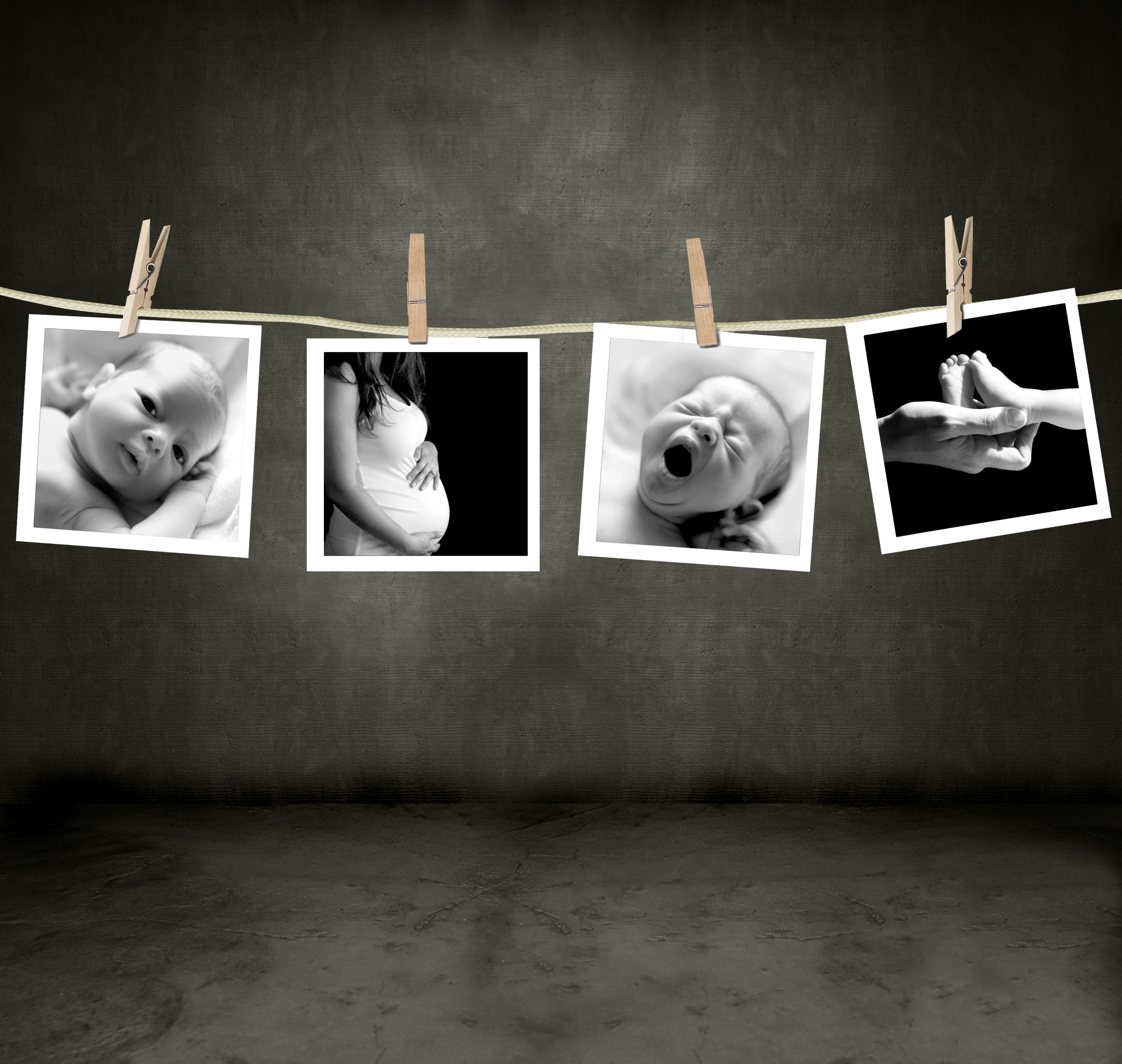Babyshower baby foto's raden