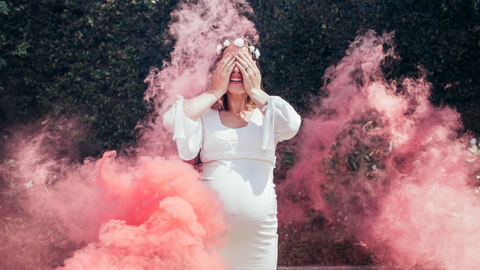 Gender reveal - rooksignaal