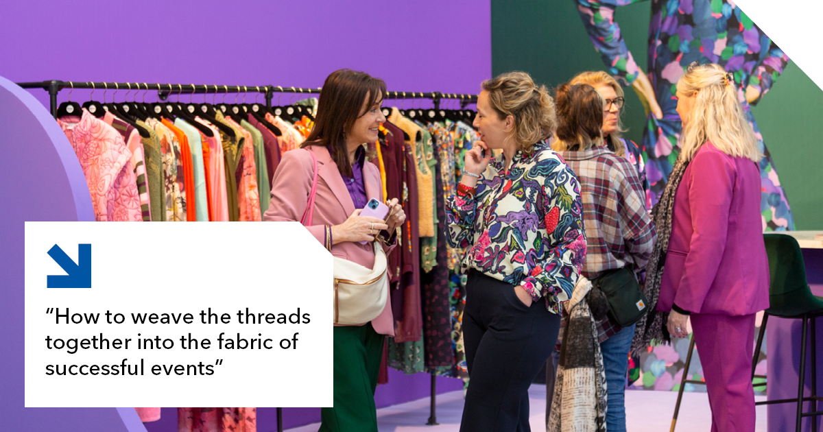 women talking to each other at the Modefabriek event at RAI Amsterdam