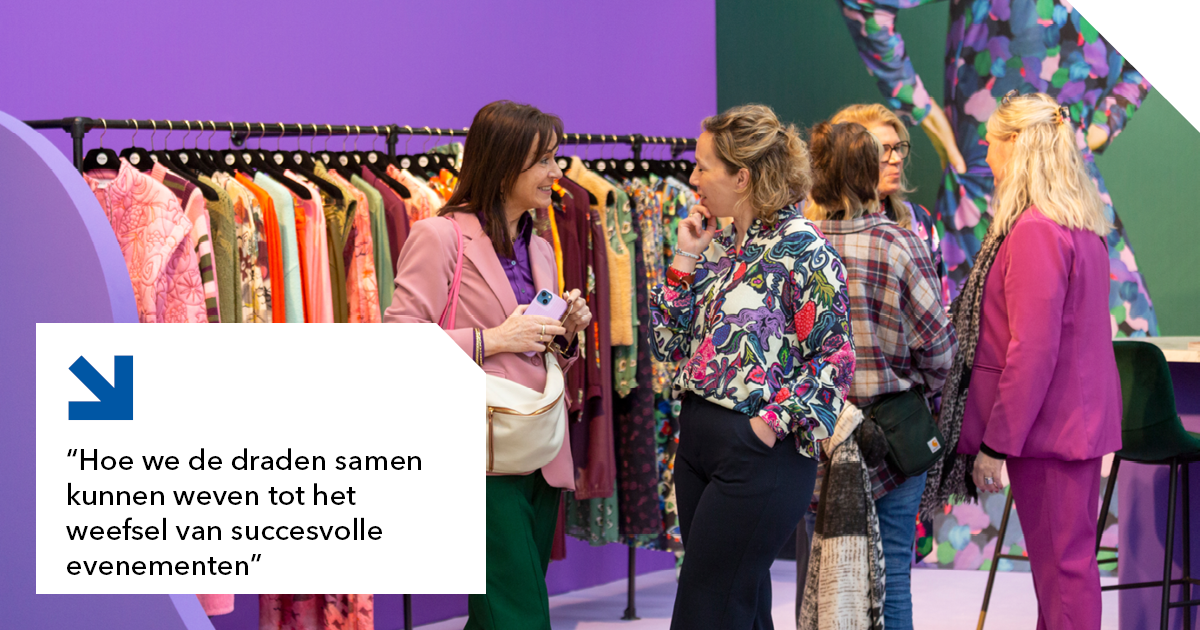 vrouwen met elkaar in gesprek tijdens het Modefabriek evenement in de RAI