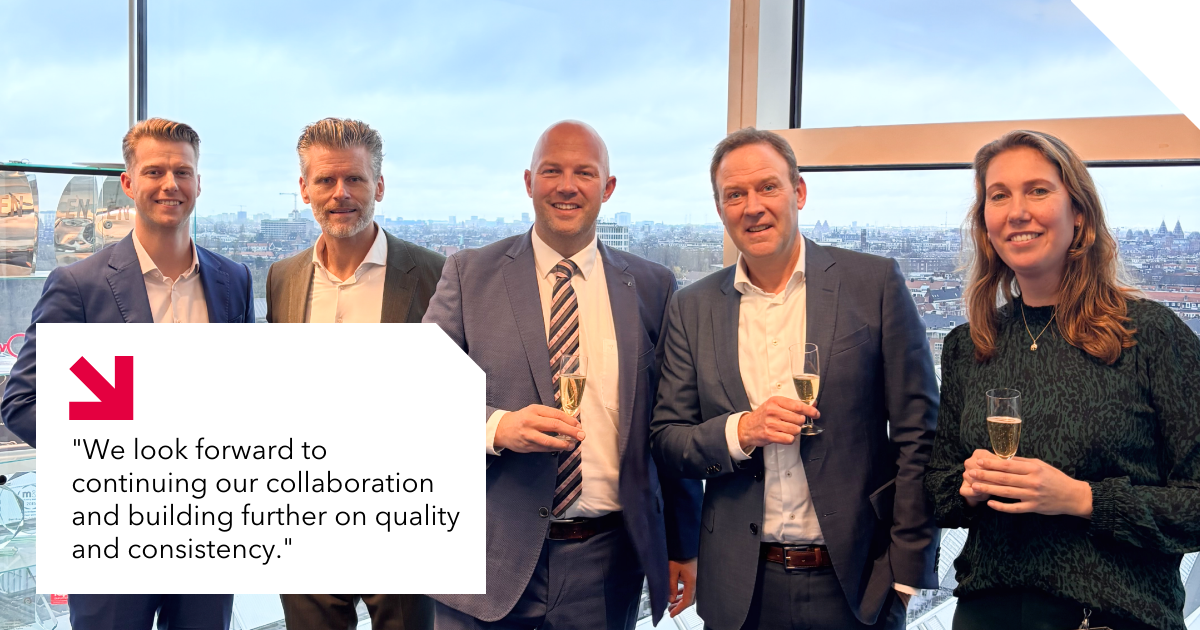 Group photo after renewing the partnership between RAI Amsterdam and Dutch Crowd Security