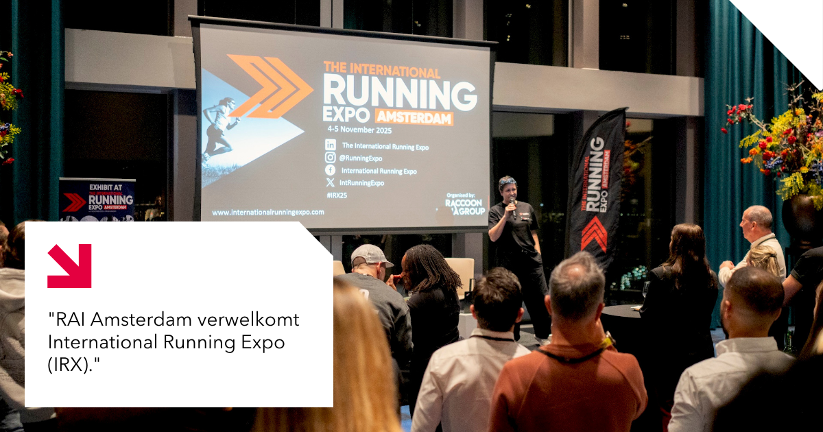 Presentatie aankondiging Running Expo RAI Amsterdam